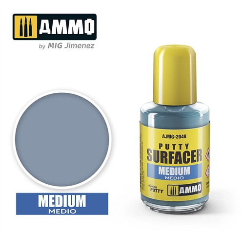 AMMO of Mig Jimenez A.MIG 2048 Putty Surfacer - Medium, 30 ML